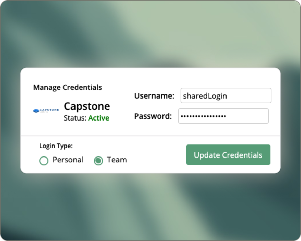 Secure Login Details Management